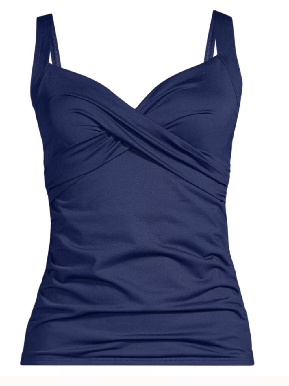 LANDS END Sweetheart Tankini Top, Deep Sea Navy Size 16W